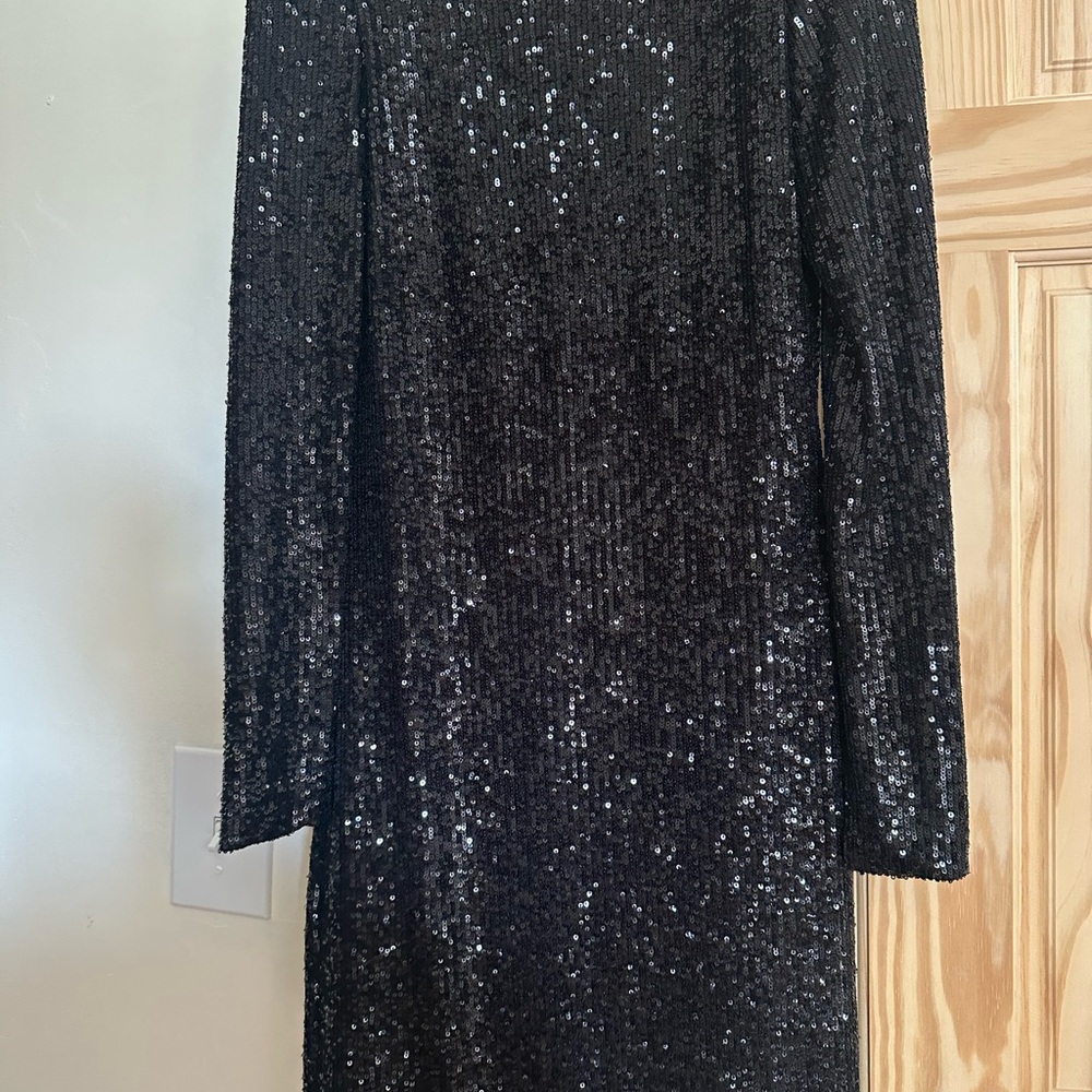 Express Black Sequin Mini Dress